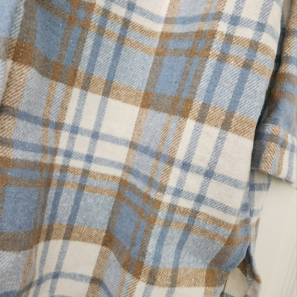 Plaid Button-Up Shacket - Picture 2 of 2